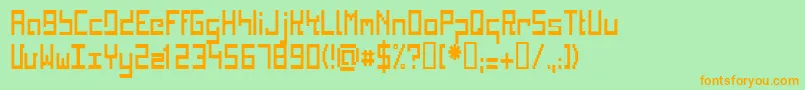 KINKC    Font – Orange Fonts on Green Background