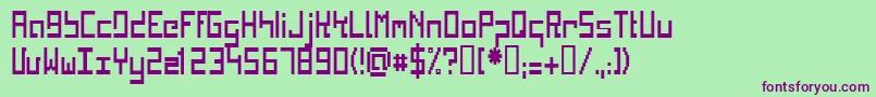 Шрифт KINKC    – фиолетовые шрифты на зелёном фоне