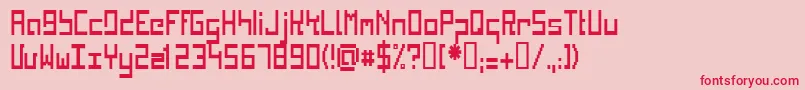 フォントKINKC    – ピンクの背景に赤い文字
