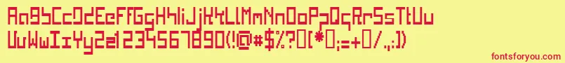 KINKC    Font – Red Fonts on Yellow Background