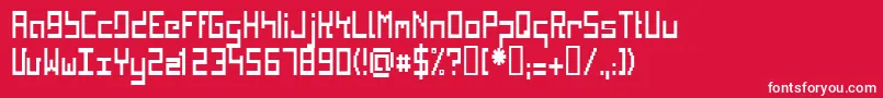 KINKC    Font – White Fonts on Red Background