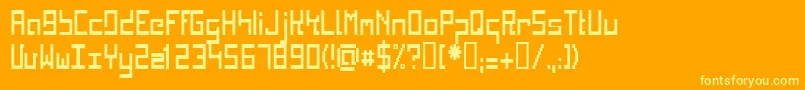 KINKC    Font – Yellow Fonts on Orange Background