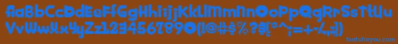 Подробнее о шрифте KINKEE Шрифт KINKEE – синие шрифты на коричневом фоне