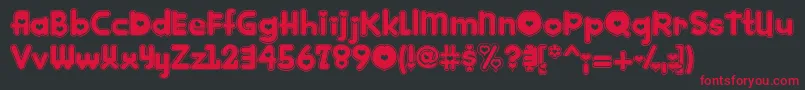 KINKEE   Font – Red Fonts on Black Background