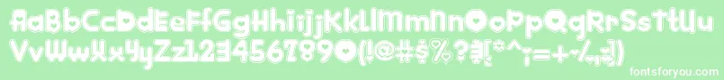 KINKEE   Font – White Fonts on Green Background