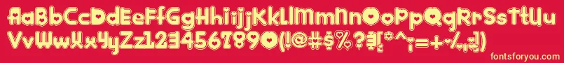 KINKEE   Font – Yellow Fonts on Red Background