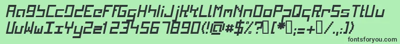 KINKI    Font – Black Fonts on Green Background