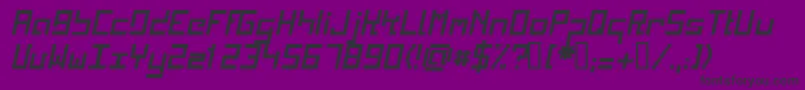 Czcionka KINKI    – czarne czcionki na fioletowym tle