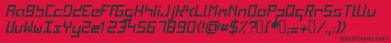 KINKI    Font – Black Fonts on Red Background