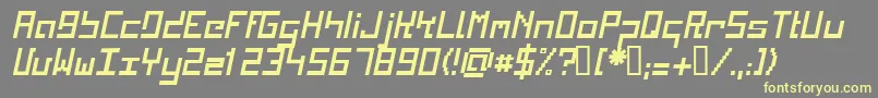 KINKI    Font – Yellow Fonts on Gray Background