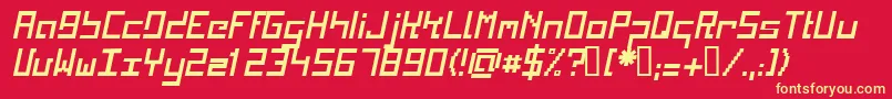 KINKI    Font – Yellow Fonts on Red Background