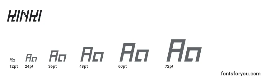 Размеры шрифта KINKI    (131718)