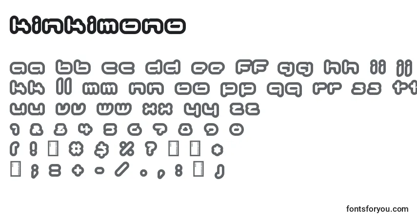 Шрифт Kinkimono (131719) – алфавит, цифры, специальные символы
