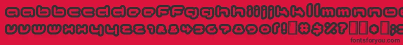 kinkimono Font – Black Fonts on Red Background