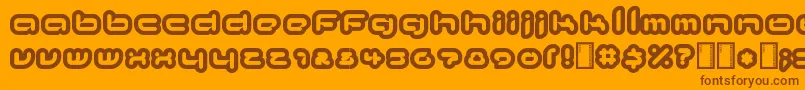 kinkimono Font – Brown Fonts on Orange Background