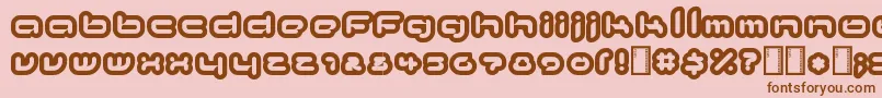 kinkimono Font – Brown Fonts on Pink Background