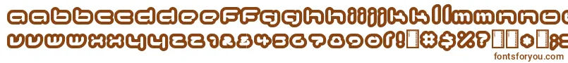 Шрифт kinkimono – коричневые шрифты на белом фоне
