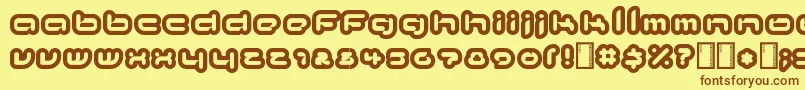 kinkimono Font – Brown Fonts on Yellow Background