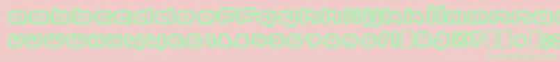 kinkimono Font – Green Fonts on Pink Background