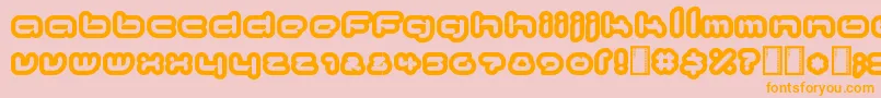 kinkimono Font – Orange Fonts on Pink Background