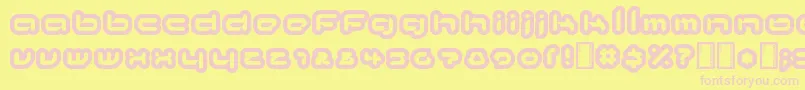 kinkimono Font – Pink Fonts on Yellow Background