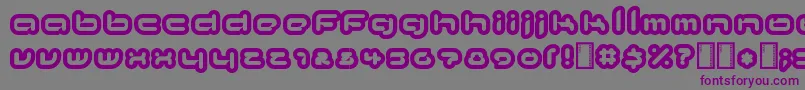 フォントkinkimono – 紫色のフォント、灰色の背景