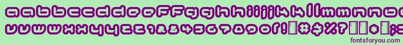 kinkimono Font – Purple Fonts on Green Background