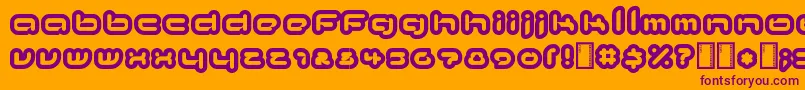 kinkimono Font – Purple Fonts on Orange Background