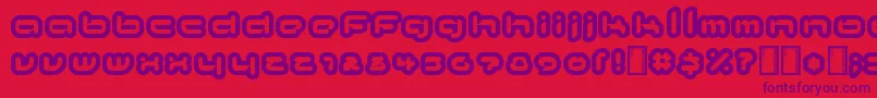 kinkimono Font – Purple Fonts on Red Background