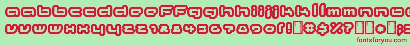 フォントkinkimono – 赤い文字の緑の背景