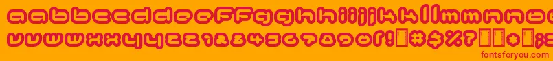 kinkimono Font – Red Fonts on Orange Background