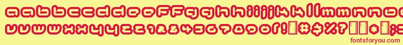 kinkimono Font – Red Fonts on Yellow Background