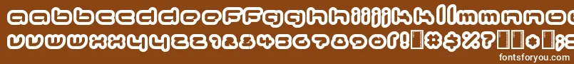 Шрифт kinkimono – белые шрифты на коричневом фоне