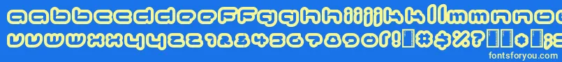 kinkimono Font – Yellow Fonts on Blue Background