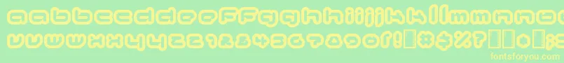 kinkimono Font – Yellow Fonts on Green Background