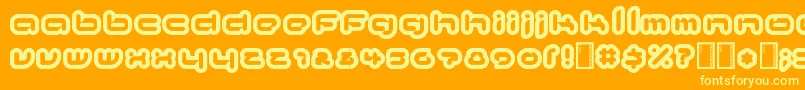 kinkimono Font – Yellow Fonts on Orange Background