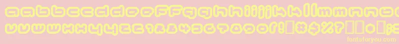 kinkimono Font – Yellow Fonts on Pink Background