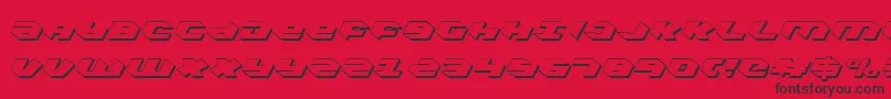 Kubrickcs Font – Black Fonts on Red Background