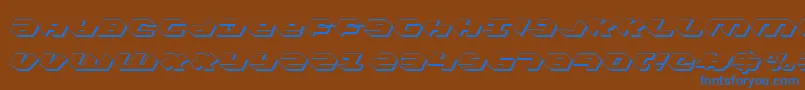 Kubrickcs Font – Blue Fonts on Brown Background