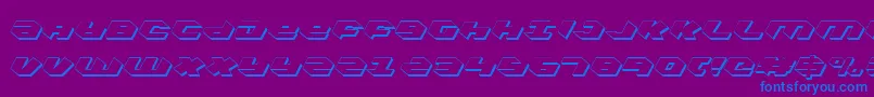 Kubrickcs Font – Blue Fonts on Purple Background