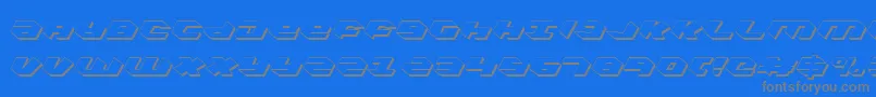 フォントKubrickcs – 青い背景に灰色の文字