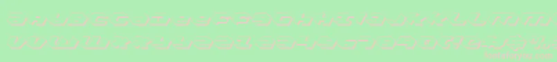 Kubrickcs-Schriftart – Rosa Schriften auf grünem Hintergrund