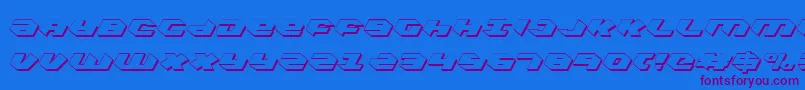 Kubrickcs Font – Purple Fonts on Blue Background