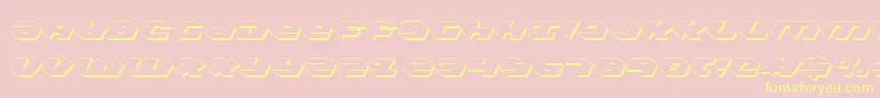 Kubrickcs Font – Yellow Fonts on Pink Background