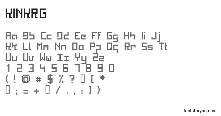 KINKRG   (131720)-fontti – aakkoset, numerot, erikoismerkit