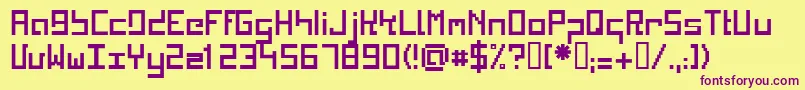 KINKRG   Font – Purple Fonts on Yellow Background