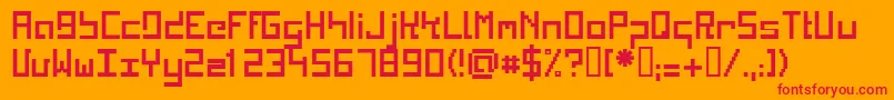 KINKRG   Font – Red Fonts on Orange Background