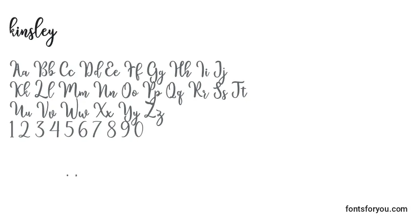 Schriftart Kinsley – Alphabet, Zahlen, spezielle Symbole