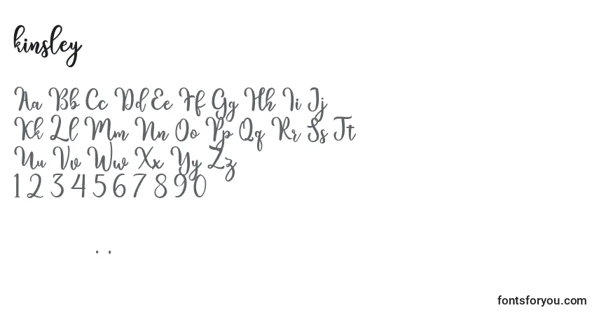 Kinsley (131722)-fontti – aakkoset, numerot, erikoismerkit
