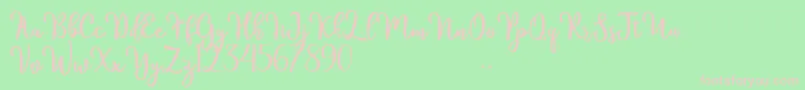 kinsley Font – Pink Fonts on Green Background